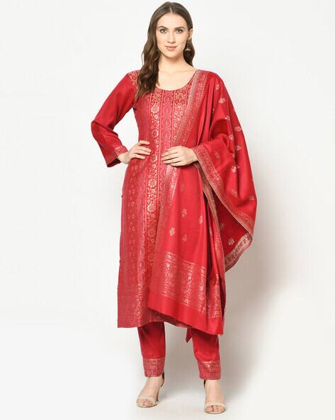 red colour dress material Buy Red Silk Dress Material for Women for Diwali Wear