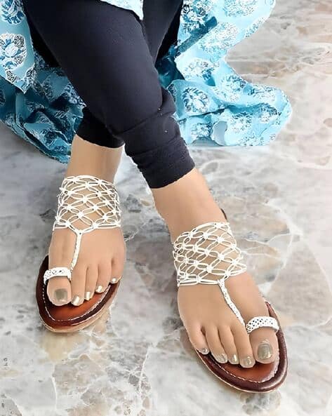 Buy White Flat Sandals for Women by FRANINO PARIS Online