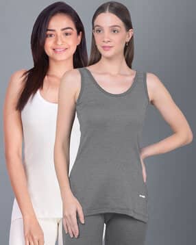 Women Pack of 2 Round-Neck Thermal Vests