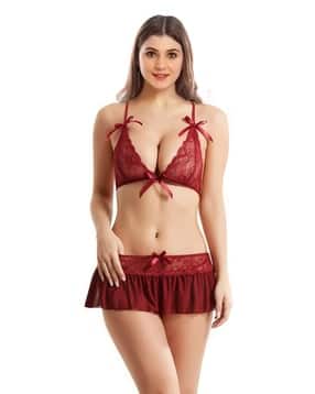 in-curve Women Lace Babydoll with Panties & Scalloped Detail-picture-13