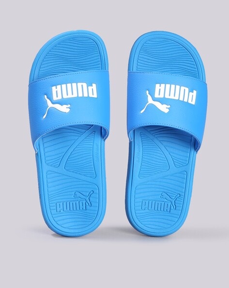 Blue puma slides hotsell