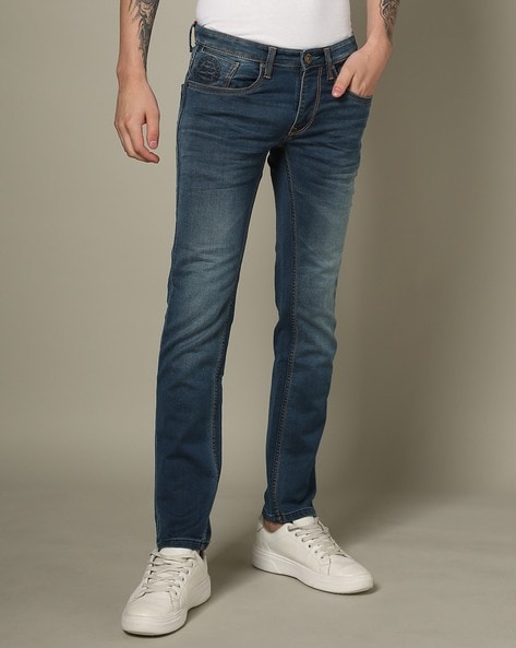 Men Danzel Mid-Wash Skinny Fit Jeans