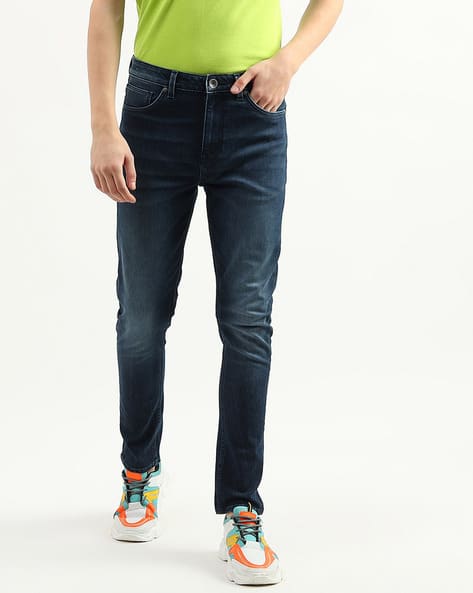 High-Rise Skinny Jeans with 5-Pocket Styling
