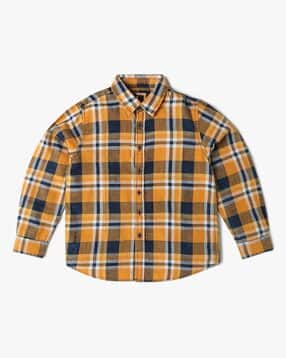 pepe jeans Boys Checked Regular Fit Shirt-picture-13