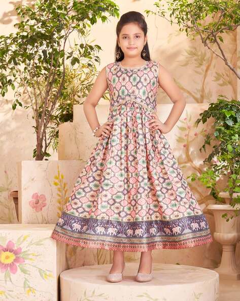 Buy Multicoloured Dresses Frocks for Girls by AARIKA GIRLS ETHNIC Online Ajio