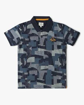 pepe jeans Boys Jett Printed Regular Fit Polo T-Shirt-picture-49