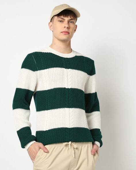 Buy Green White Sweaters Cardigans for Men by YOUSTA Online