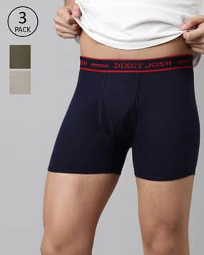 dixcy josh Men Logo Print Pack of 3 Trunks with Elasticated Waist-picture-10