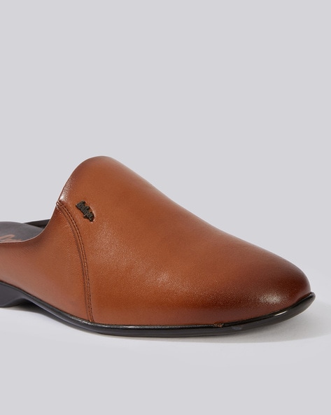 Mens leather slip on mules online