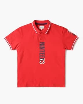 Boys Parth Printed Regular Fit Polo T-Shirt-image-49