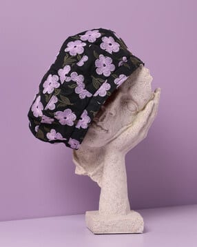Floral Print Beret Hat-image-40