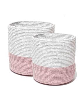 habere india Pack of 2 Handmade Jute Baskets-picture-31