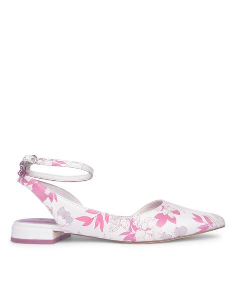 Bata Women Floral Print Slingback Flat Mules