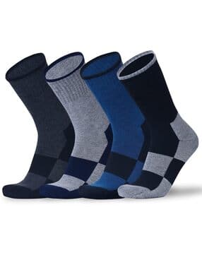 rc. royal class Men Set of 4 Geometric Print Mid-Calf Length Socks-picture-12