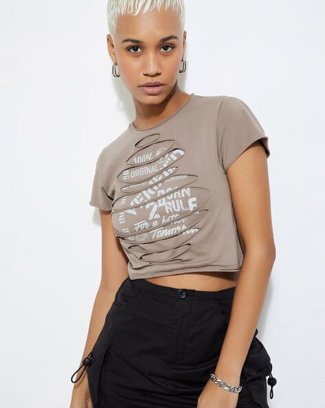Buy Brown Tops for Women by MAX Online - Main Image