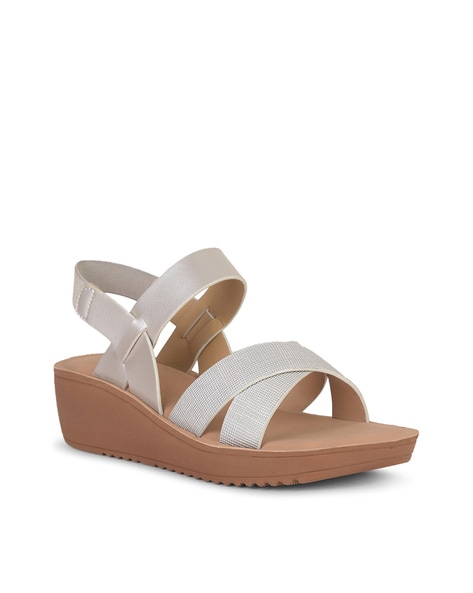 Bata Women Open-Toe Slip-On Wedges