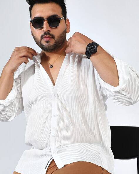 Instafab Plus Men Striped Relaxed Fit Shirt