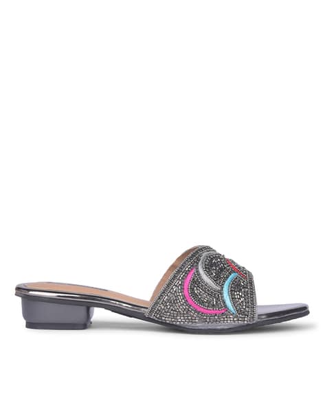 Bata Women Embellished Chunky-Heeled Sandals