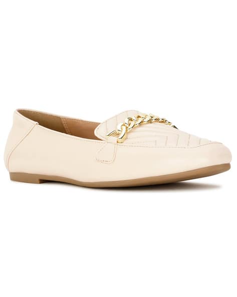Bata Women Quilted Ballerinas with Metal Accent