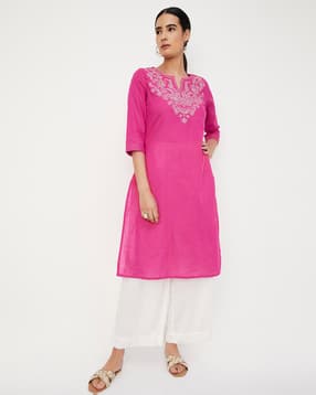 max Women Embroidered Straight kurta-picture-25