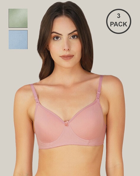 Pack of 3 Women Full-Coverage Lightly-Padded Bras