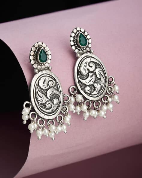 Buy Silver Earrings for Women by Fabindia Online