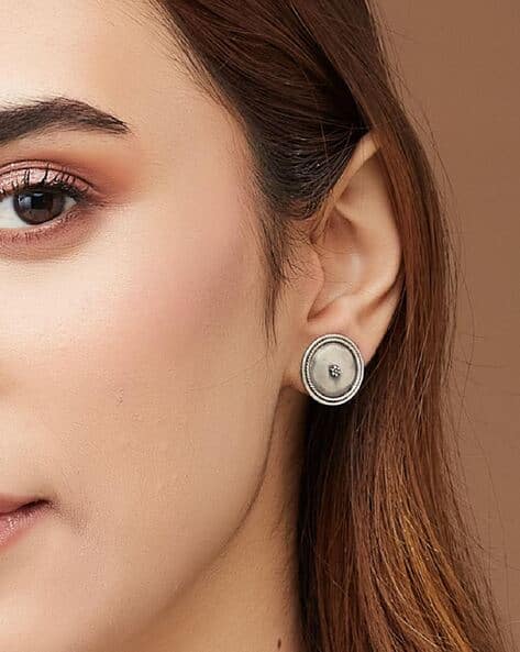 Women Sterling Silver Stud Earrings