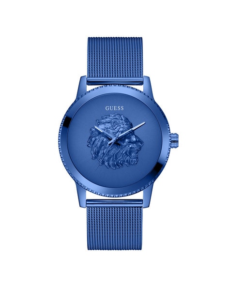 Guess blue metal watch best sale