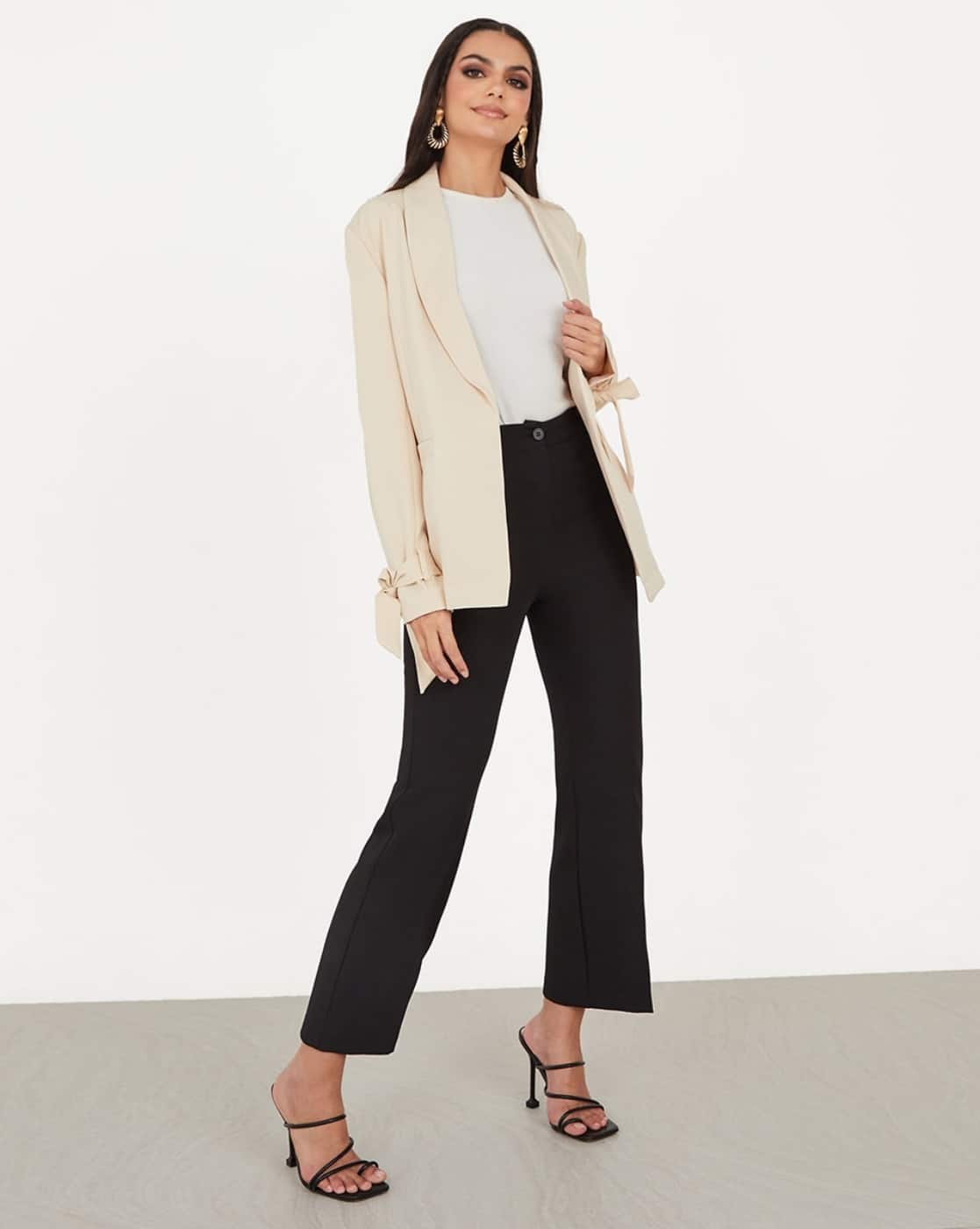 Buy Beige Blazers Waistcoats for Women by Styli Online