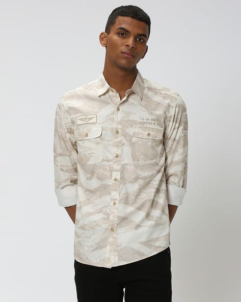 MUFTI Men Printed Slim Fit Shirt