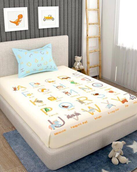 Ever Home 160 TC Printed Single Bedsheet with Pillow Cover