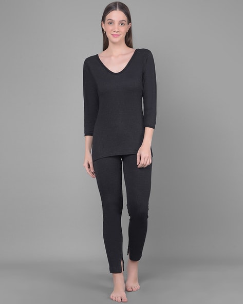 Buy Black Thermal Wear for Women by DOLLAR ULTRA Online Ajio