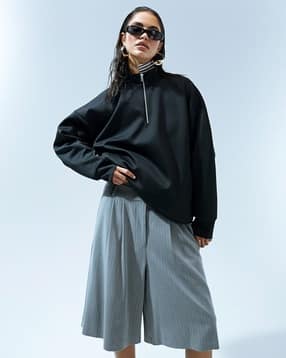 asos design Women Scuba Half-Zip Sweatshirt-picture-18