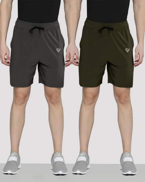 EYEBOGLER Men Pack of 2 Logo Print Shorts with Insert Pockets