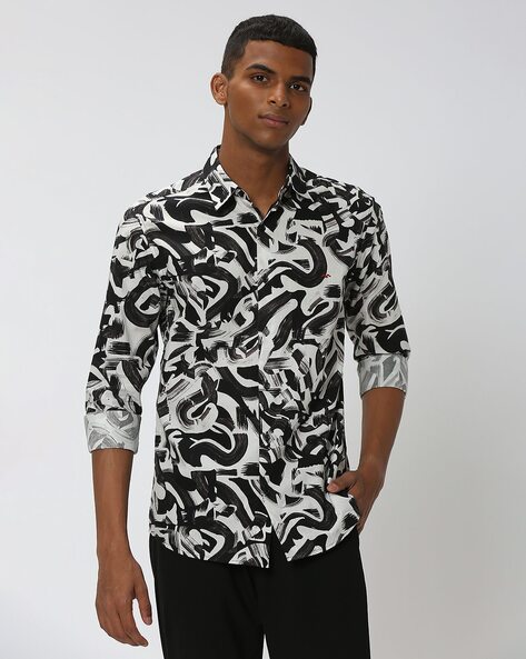 Mufti Men Printed Slim Fit Shirt