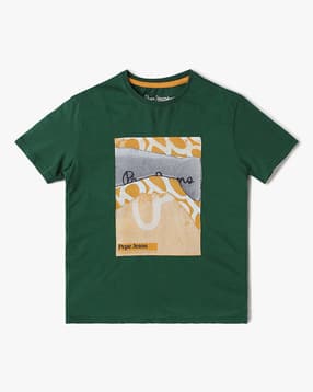pepe jeans Boys Prongs Printed Regular Fit Crew-Neck T-Shirt-picture-48