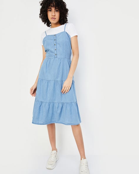 princess polly baby blue dress Denim Shirt Dress