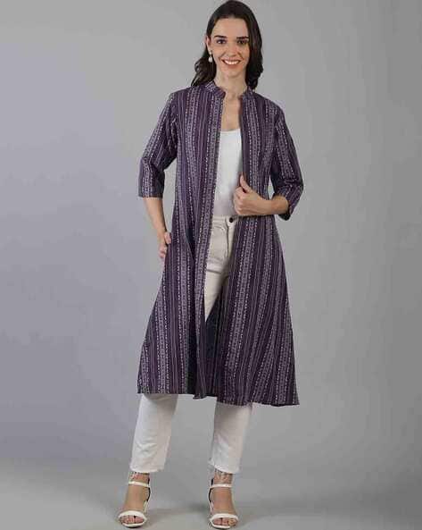 Printed Front-Open Shrug