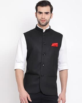 Nehru Jacket with Welt Pocket-image-6