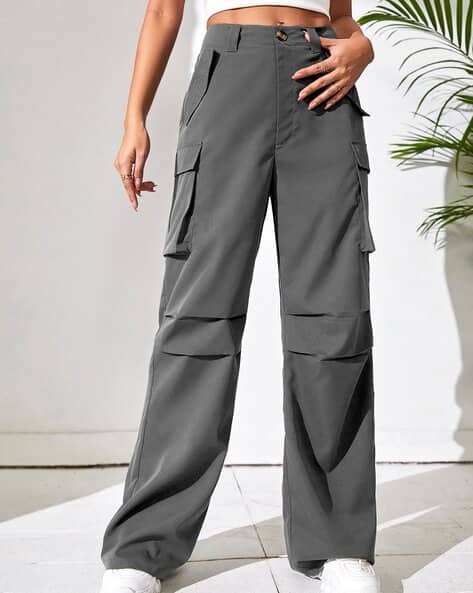 Women Jenn Oversized Flat-Front Cargo Pants