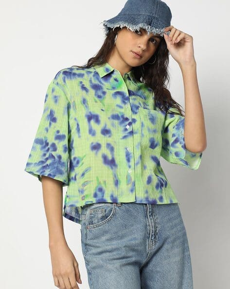 Lee Cooper Women Tie & Dye Boxy Fit Shirt