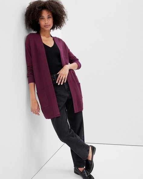 Gap Women Front-Open Longline Cardigan