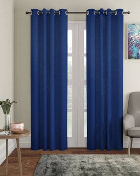 romee Set of 2 Satin Eyelet Door Curtains-picture-0