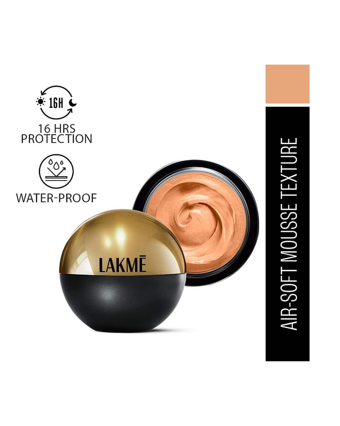 LAKME Xtraordin-airy Mattereal Mousse Foundation - 06 Almond Honey For Women (Red, OS)