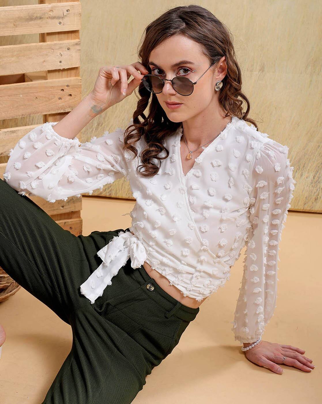 FREE WOMEN TOPS, WHITE, XS