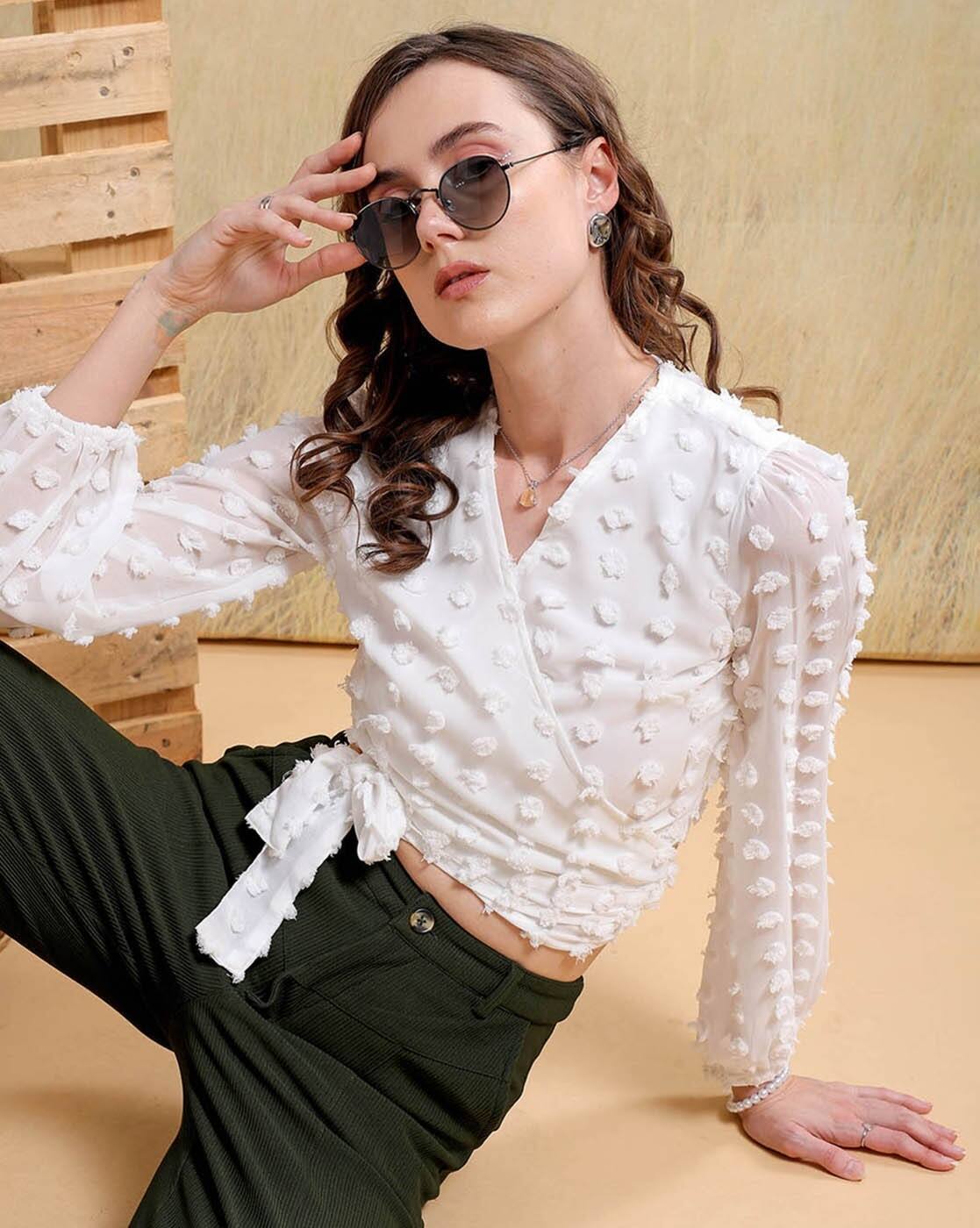 FREE WOMEN TOPS, WHITE, XS