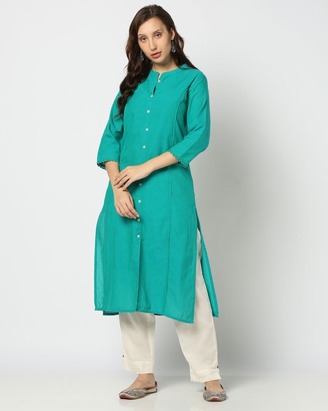 Women Striped Straight Kurta