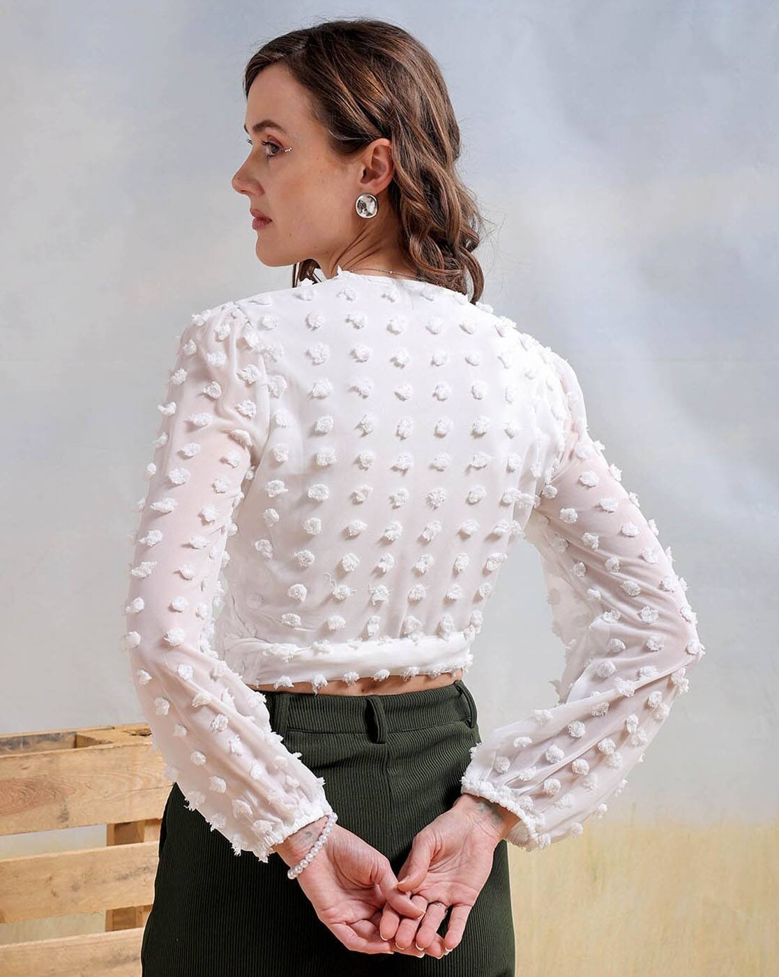 FREE WOMEN TOPS, WHITE, XS