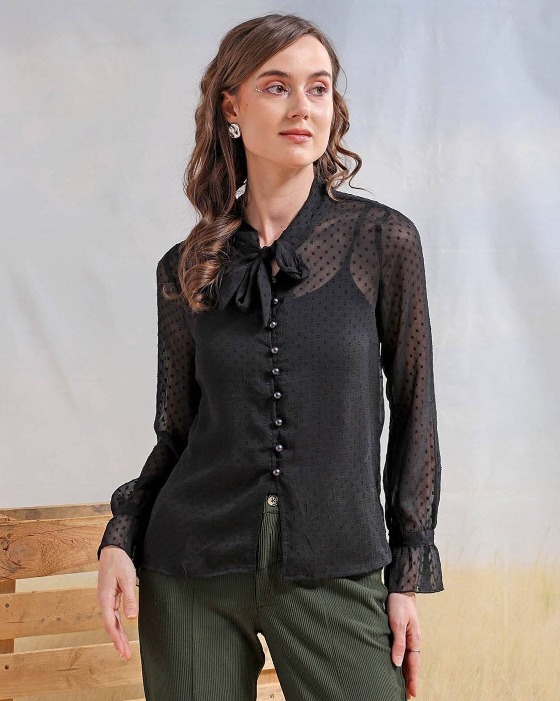 FREE WOMEN TOPS, BLACK, XS