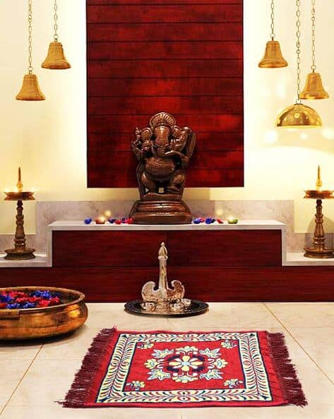 RRC Set of 2 Printed Pooja Asan Mat 2' x 2'